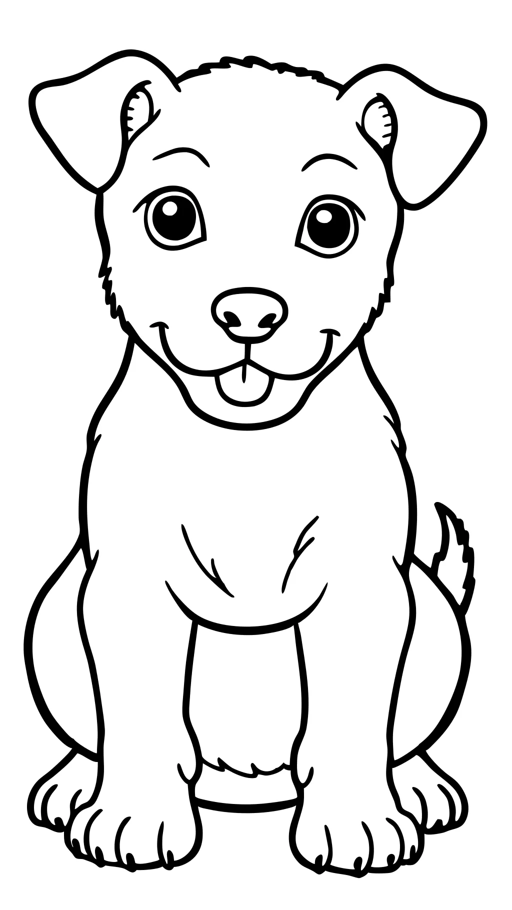 easy realistic puppy coloring pages